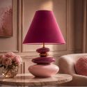 Lampa de masa decorativa STONES OF ECSTASY 60cm roz auriu