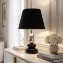 Lampa de masa decorativa STONES OF ZEN 45cm negru argintiu
