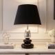 Veioze - Lampa de masa decorativa STONES OF ZEN 45cm negru argintiu