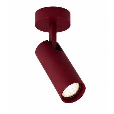 Plafoniere cu spoturi, Spoturi aplicate - Spot aplicat directionabil cu bec GU10 Linca burgundy