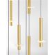 Pendule, Lustre suspendate - Lustra cu 12 Pendule tub subtire aluminiu auriu si alabastru LED NOEMI
