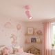 Plafoniere cu spoturi, Spoturi aplicate - Spot aplicat directionabil cu bec GU10 Linca roz pastel