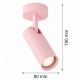 Plafoniere cu spoturi, Spoturi aplicate - Spot aplicat directionabil cu bec GU10 Linca roz pastel