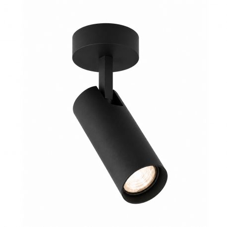 Plafoniere cu spoturi, Spoturi aplicate - Spot aplicat directionabil cu bec GU10 Linca negru
