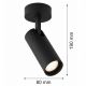 Plafoniere cu spoturi, Spoturi aplicate - Spot aplicat directionabil cu bec GU10 Linca negru