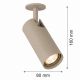 Spoturi tavan fals - Spot incastrat directionabil cu bec GU10 Linca taupe