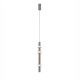 Pendul tub subtire aluminiu gri inchis si alabastru LED MARLOW