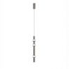 Pendul tub subtire aluminiu gri inchis si alabastru LED MARLOW
