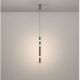 Pendule, Lustre suspendate - Pendul tub subtire aluminiu gri inchis si alabastru LED MARLOW