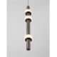 Pendule, Lustre suspendate - Pendul tub subtire aluminiu gri inchis si alabastru LED MARLOW