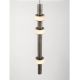 Pendule, Lustre suspendate - Pendul tub subtire aluminiu gri inchis si alabastru LED MARLOW