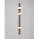 Pendule, Lustre suspendate - Pendul tub subtire aluminiu gri inchis si alabastru LED MARLOW