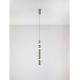 Pendule, Lustre suspendate - Pendul tub subtire aluminiu gri inchis si alabastru LED MARLOW