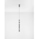 Pendule, Lustre suspendate - Pendul tub subtire aluminiu gri inchis si alabastru LED MARLOW
