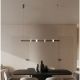 Pendule, Lustre suspendate - Lustra tub subtire aluminiu gri inchis si alabastru LED MARLOW