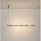 Pendule, Lustre suspendate - Lustra tub subtire aluminiu gri inchis si alabastru LED MARLOW