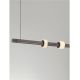 Pendule, Lustre suspendate - Lustra tub subtire aluminiu gri inchis si alabastru LED MARLOW