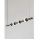 Pendule, Lustre suspendate - Lustra tub subtire aluminiu gri inchis si alabastru LED MARLOW