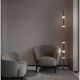 Lampadare - Lampadar tub subtire aluminiu gri inchis si alabastru LED MARLOW