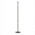 Lampadar tub subtire aluminiu gri inchis si alabastru LED MARLOW
