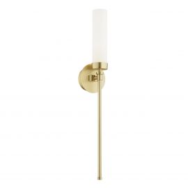 Aplice, corpuri de iluminat pentru pereti - Aplica de perete stil elegant PRESTON alama/sticla opal