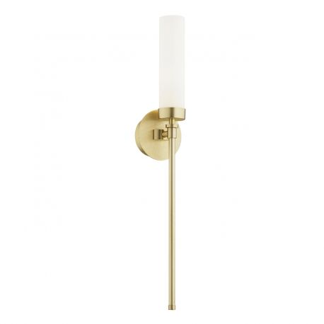 Aplice, corpuri de iluminat pentru pereti - Aplica de perete stil elegant PRESTON alama/sticla opal