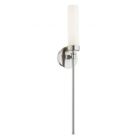 Aplice, corpuri de iluminat pentru pereti - Aplica de perete stil elegant PRESTON nickel/sticla opal