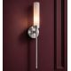 Aplice, corpuri de iluminat pentru pereti - Aplica de perete stil elegant PRESTON nickel/sticla opal