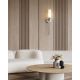 Aplice, corpuri de iluminat pentru pereti - Aplica de perete stil elegant PRESTON nickel/sticla opal
