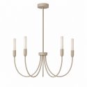 Candelabru cu 5 brate AUGUSTINE taupe/alb