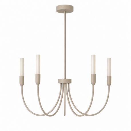 Candelabre, Lustre - Candelabru cu 5 brate AUGUSTINE taupe/alb
