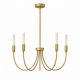 Candelabru cu 5 brate AUGUSTINE alama/alb
