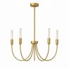 Candelabru cu 5 brate AUGUSTINE alama/alb