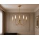 Candelabre, Lustre - Candelabru cu 5 brate AUGUSTINE alama/alb