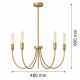 Candelabre, Lustre - Candelabru cu 5 brate AUGUSTINE alama/alb