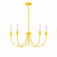 Candelabre, Lustre - Candelabru cu 5 brate AUGUSTINE galben/alb