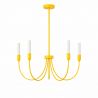 Candelabru cu 5 brate AUGUSTINE galben/alb