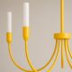 Candelabre, Lustre - Candelabru cu 5 brate AUGUSTINE galben/alb