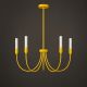 Candelabre, Lustre - Candelabru cu 5 brate AUGUSTINE galben/alb