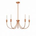 Candelabru cu 5 brate AUGUSTINE cupru/alb