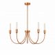 Candelabru cu 5 brate AUGUSTINE cupru/alb