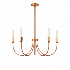 Candelabre, Lustre - Candelabru cu 5 brate AUGUSTINE cupru/alb