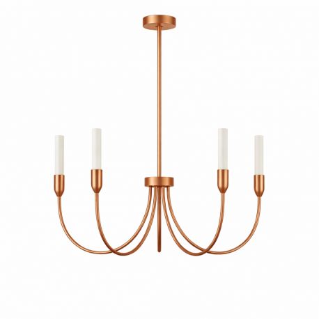 Candelabre, Lustre - Candelabru cu 5 brate AUGUSTINE cupru/alb