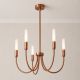Candelabre, Lustre - Candelabru cu 5 brate AUGUSTINE cupru/alb