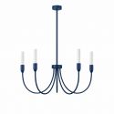 Candelabru cu 5 brate AUGUSTINE blue/alb