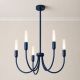 Candelabre, Lustre - Candelabru cu 5 brate AUGUSTINE blue/alb