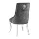 Seturi scaune, HoReCa - Set 2 scaune stil baroc Modern Barock, gri/ argintiu
