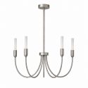 Candelabru cu 5 brate AUGUSTINE nickel/alb