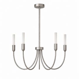 Candelabre, Lustre - Candelabru cu 5 brate AUGUSTINE nickel/alb