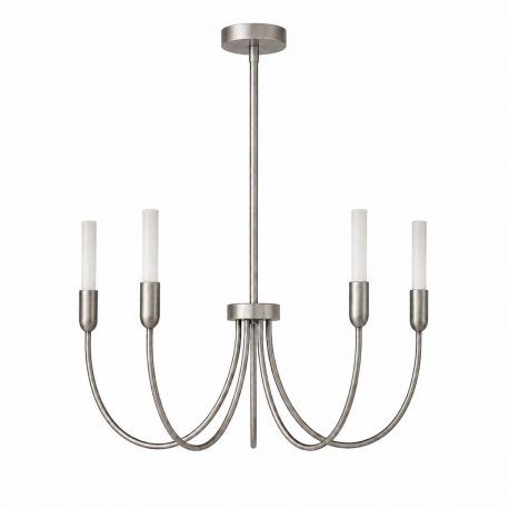 Candelabre, Lustre - Candelabru cu 5 brate AUGUSTINE nickel/alb